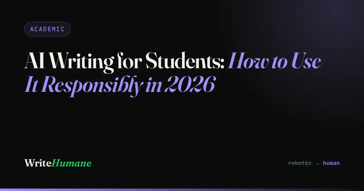 AI Writing for Students: How to Use It Responsibly in 2026