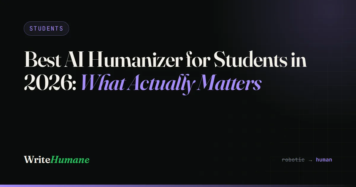 Best AI Humanizer for Students in 2026: What Actually Matters